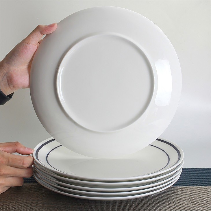 White Plate with Blue Rim4